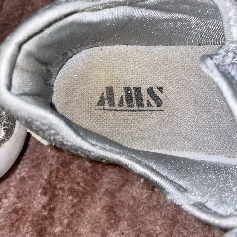 AMS Silver Glitter Sneakers - Picture 2 of 6